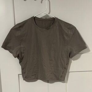 Like new lululemon wundermost cropped top - brown